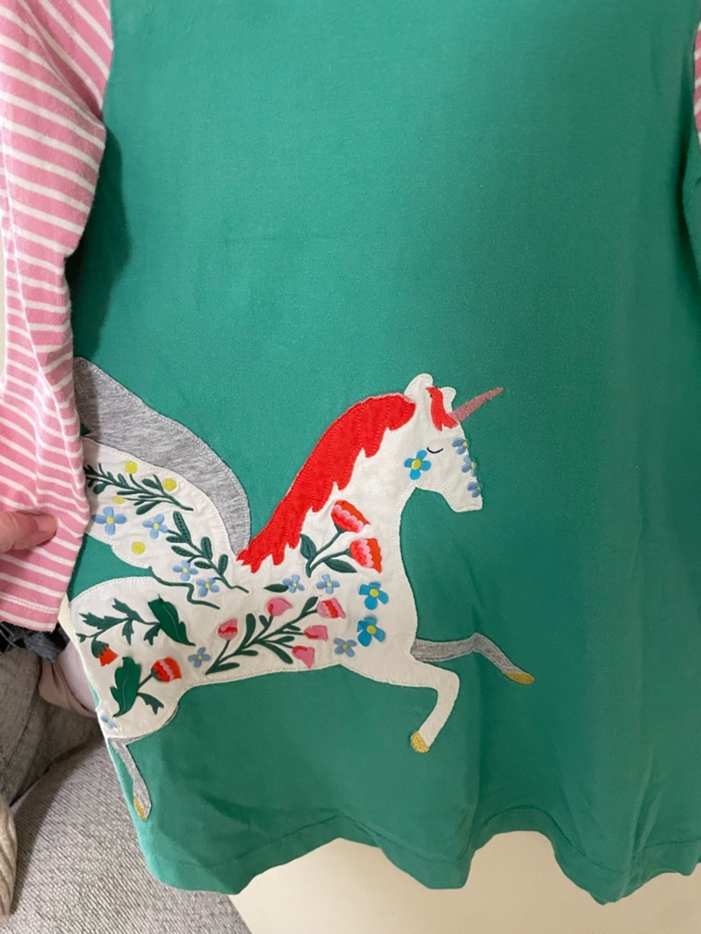 ✨Girls Mini Boden Unicorn Dress Size 7-8 - Picture 2 of 6